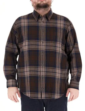 Camicia a quadri MARRONE 4XL - JP 1880 - FashionsVida