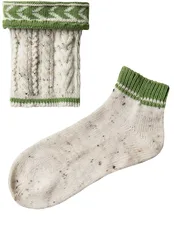 Trachtenloferl 36020 (natur-hellgrün, Gr. 2 (39-42)) von True Bavaria für Herren, Accessoires, 51% PAN, 49% WOL