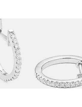 Pendientes de aro de oro y diamantes - El Corte Inglés - FashionsVida