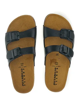 Ciabatte nere doppia fascia 335A20630SR 38 - PITTARELLO TIERRA - FashionsVida