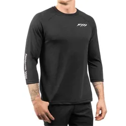 Maglietta A Maniche 3/ Rush Raglan Tech Black