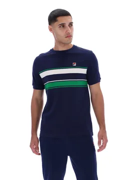 Fila Navy Iggy Striped T-Shirt - XS - FILA - FashionsVida