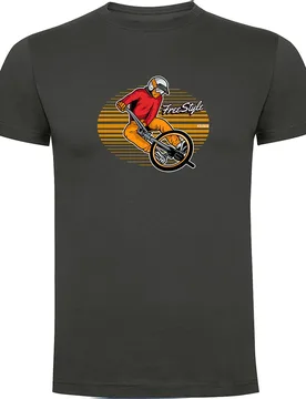 Maglietta A Maniche Corte Freestyle Rider Dark Grey - Kruskis - FashionsVida