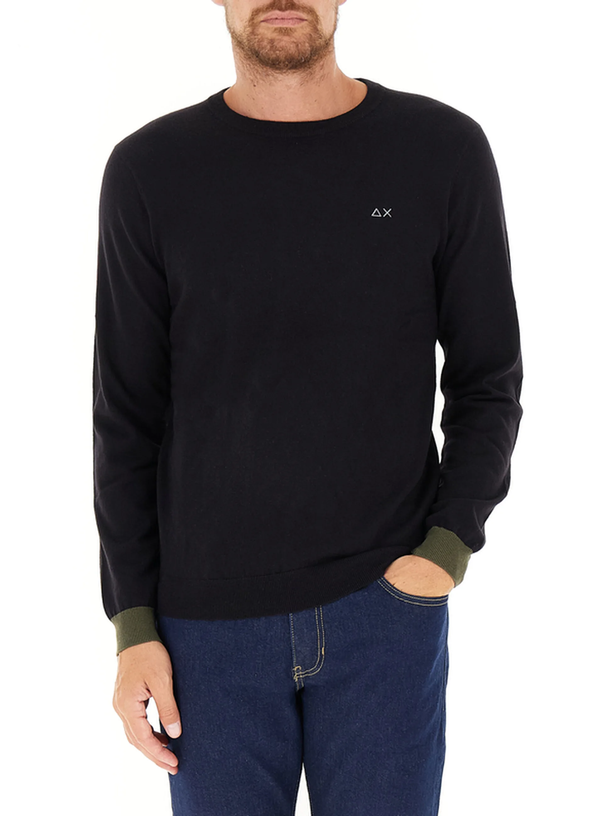 SUN68 Maglione con toppe NERO XXL - Sun68 - FashionsVida