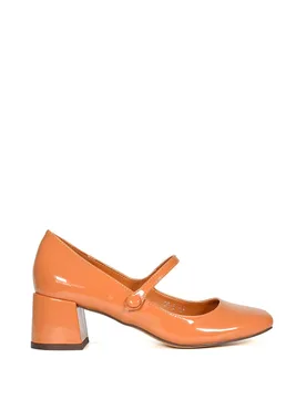 Women's 'Leneka' Mary Jane Low Block Heel Court Shoes in Peach Size: 3 - Peach - Size: 3 - XY London - FashionsVida