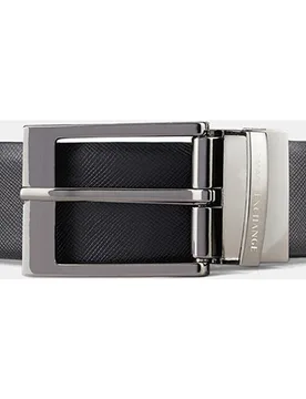 Cinturón de hombre reversible de piel lisa - Armani Exchange - FashionsVida
