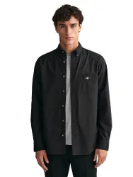 Camisa de corte regular negro XL