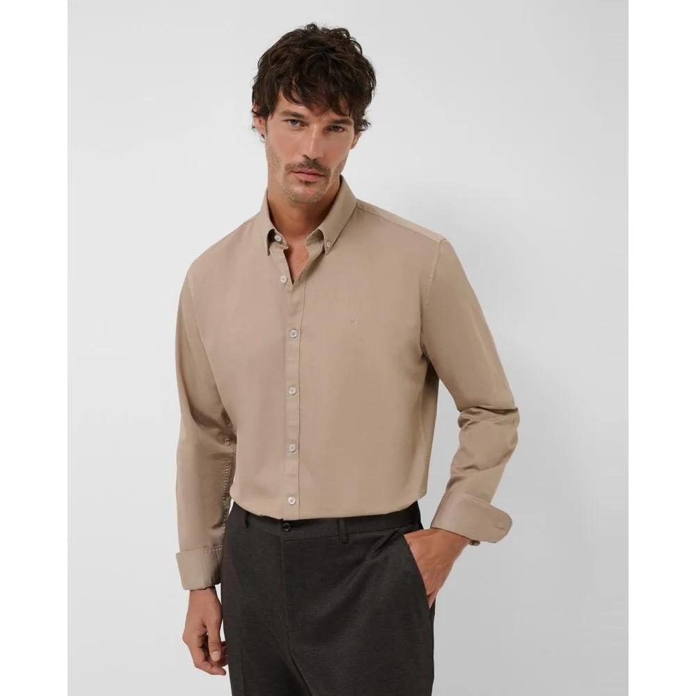 Camisa sport de hombre regular fit tintada - Roberto Verino - FashionsVida