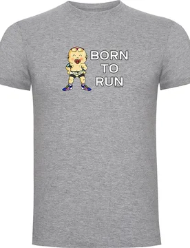 Born To Run Short Sleeve T-shirt Heather Grey 3XL Men - Kruskis - FashionsVida