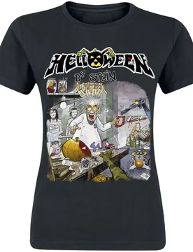 T-Shirt - Dr. Stein - M bis XXL - für Damen - Größe L - schwarz - EMP exklusives Merchandise! - Frauen - female - Helloween - FashionsVida
