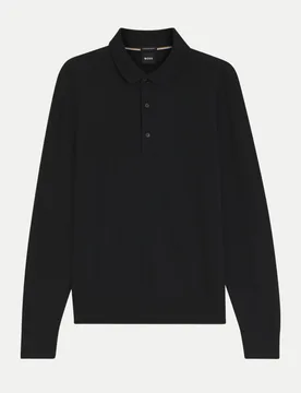 Black Strickpullover H-Lancione 001-Black S - BOSS - FashionsVida