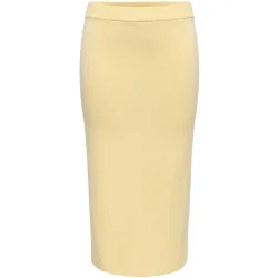Falda midi de punto de tiro alto