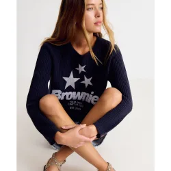 Jersey de mujer con logo y estrellas