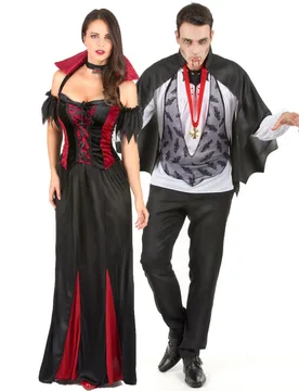 Vampir-Kostüm für Paare schwarz-rot - female - BCI - FashionsVida