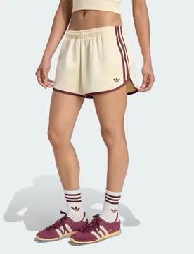 Short sprinter 3 strisce in raso XL Warm Vanilla / Maroon - Adidas - FashionsVida