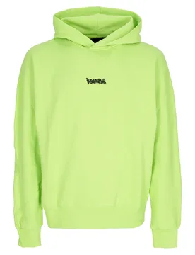 Felpa Leggera Cappuccio Uomo Mini Logo Hoodie Lime - DISCLAIMER - FashionsVida