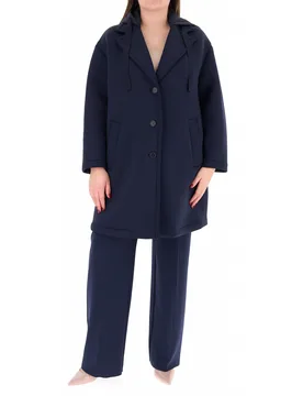 Parka con cappuccio BLU NAVY L - N.O.W. NATION OF WOMEN by PERSONA - FashionsVida
