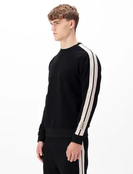 Mens Massachusetts Tape Detail Sweatshirt In Black - Size 3xl - Luke 1977 - FashionsVida