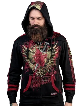 Kapuzenjacke - Revenge Hoodie - S bis 3XL - für Männer - Größe S - schwarz - Männer - male - Wornstar - FashionsVida