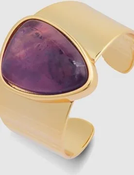 Anillo ajustable áfrica moda acabado en amarillo de 18 quilates - Luxenter - FashionsVida