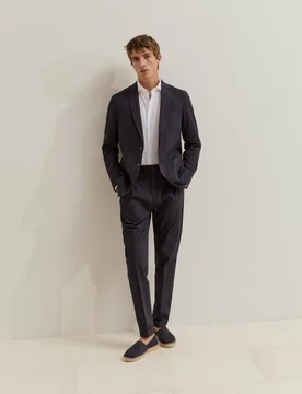 Pantalones de hombre chino con estampado de raya diplomática - Lion of Porches - FashionsVida