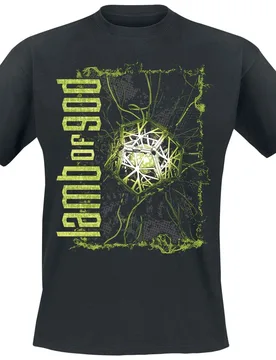 T-Shirt - Side Logo Oblivion - S bis M - für Männer - Größe M - schwarz - Lizenziertes Merchandise! - Männer - male - Lamb Of God - FashionsVida