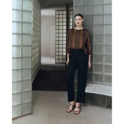 Pantalón de mujer semi lana algodón
