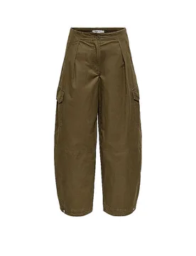 Pantalón Barrel Leg ONLTOVIA marrón claro M/L32 - Only - FashionsVida