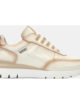 Zaptillas de mujer de piel con plantilla Memory Foam y suela extraligera - Pikolinos - FashionsVida