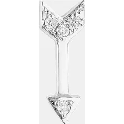 Pendiente individual Mix and Match de oro y diamante