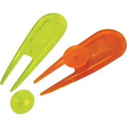 Pitchgabel und Ballmarker Neon, mehrfarbig