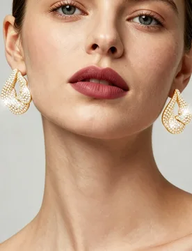 Chamica Pave Openwork Knot Earrings Women Gold Silver Rhinestone Sculptural Statement Studs Hand Polished Gift Dropship - Aliexpress - FashionsVida
