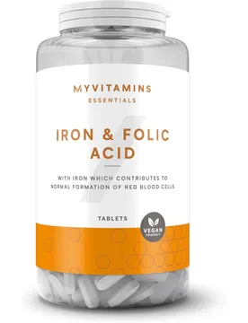 Ácido Fólico y Hierro Comprimidos - 90Tabletas - Myvitamins - FashionsVida