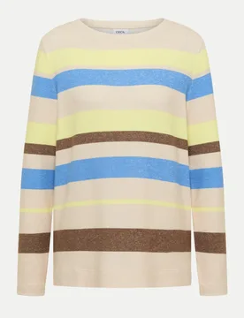 Cosy Shirt mit mehrfarbigen Streifen Mehrfarbig XL - CECIL - FashionsVida