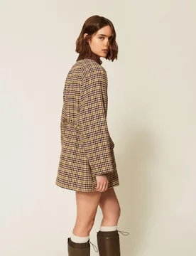 Parka en jacquard pied-de-poule - TWINSET - FashionsVida