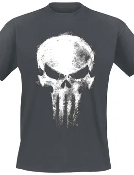 Marvel T-Shirt - Skull - S bis XXL - für Männer - Größe L - grau - Lizenzierter Fanartikel - Männer - male - The Punisher - FashionsVida