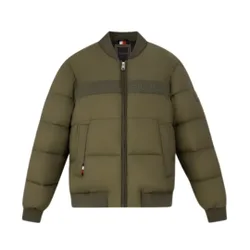 Mens Green High Loft Bomber Jacket - Size Large