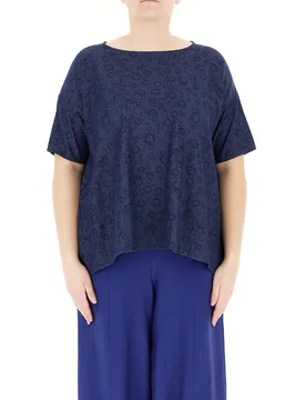 JURERE T-shirt girocollo BLU S - JURERE - FashionsVida