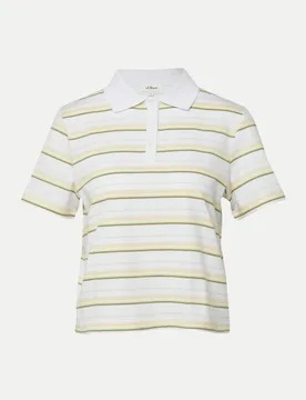 RED LABEL Gestreiftes Polo-Shirt Weiß 40 - S. Oliver - FashionsVida