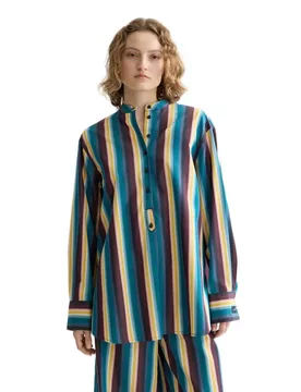 Chemise à Manches Longues U9b01129t El Cosmico Stripe Deep Lagoon 34 - Scotch & Soda - FashionsVida