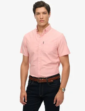 Superdry Herren Oxford-hemd mit Regulärer Passform Pink - Größe: L - 64.99 - FashionsVida
