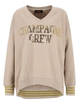 S V-Neck Champagne Crew female - S - FashionsVida