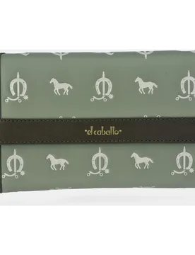 Monedero billetero mujer grande con solapa en PU y piel - El Caballo - FashionsVida