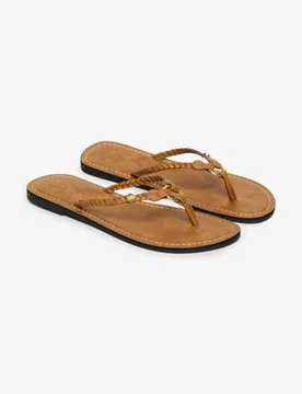 Superdry Damen Geflochtene Flip-flops aus Kunstleder Brown - Größe: 5-6 - 29.99 - FashionsVida
