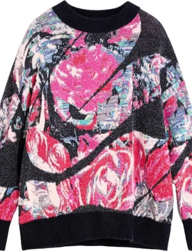 Jersey de mujer oversize estampado m c lacroix - Desigual - FashionsVida
