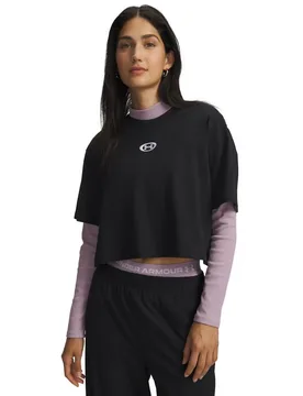 T-shirt à Manches Courtes Center Lightweight Black / White S - Under armour - FashionsVida
