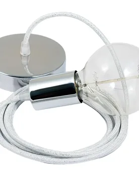 Cables Suspension Luminaire Rl01 1 M Glittering White / Chrome Plated One Size - Creative - FashionsVida