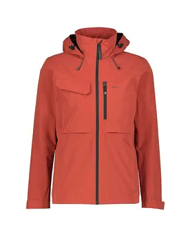 Giacca da trekking da uomo Abrantes 2L con cappuccio rosso scuro 50 - Meru - FashionsVida