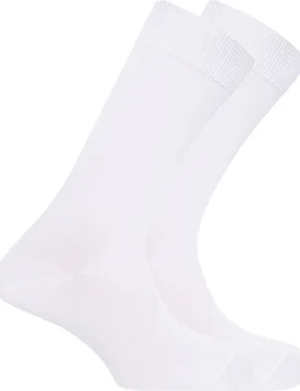 Punto - Pack de 2 pares de calcetines cortos de bambú de hombre lisos. puño antipresión - Punto Blanco - FashionsVida