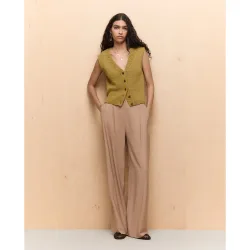 Chaleco de punto liso de mujer